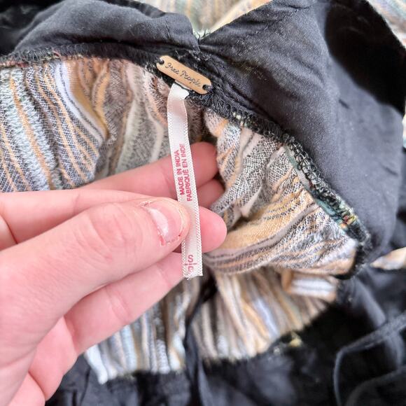 Free People Under the Sun Tunic Top Mini Dress Size Small Floral Striped - Picture 14 of 16